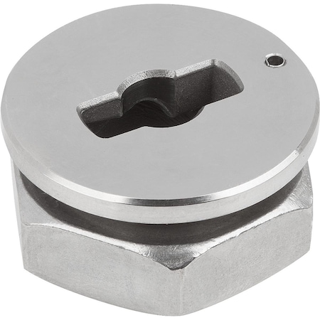 Kipp Clamping Plate For Quarter-Turn Clamp Loc, Form:A Superimposed, D=8, Stainless Steel Bright K1062.180